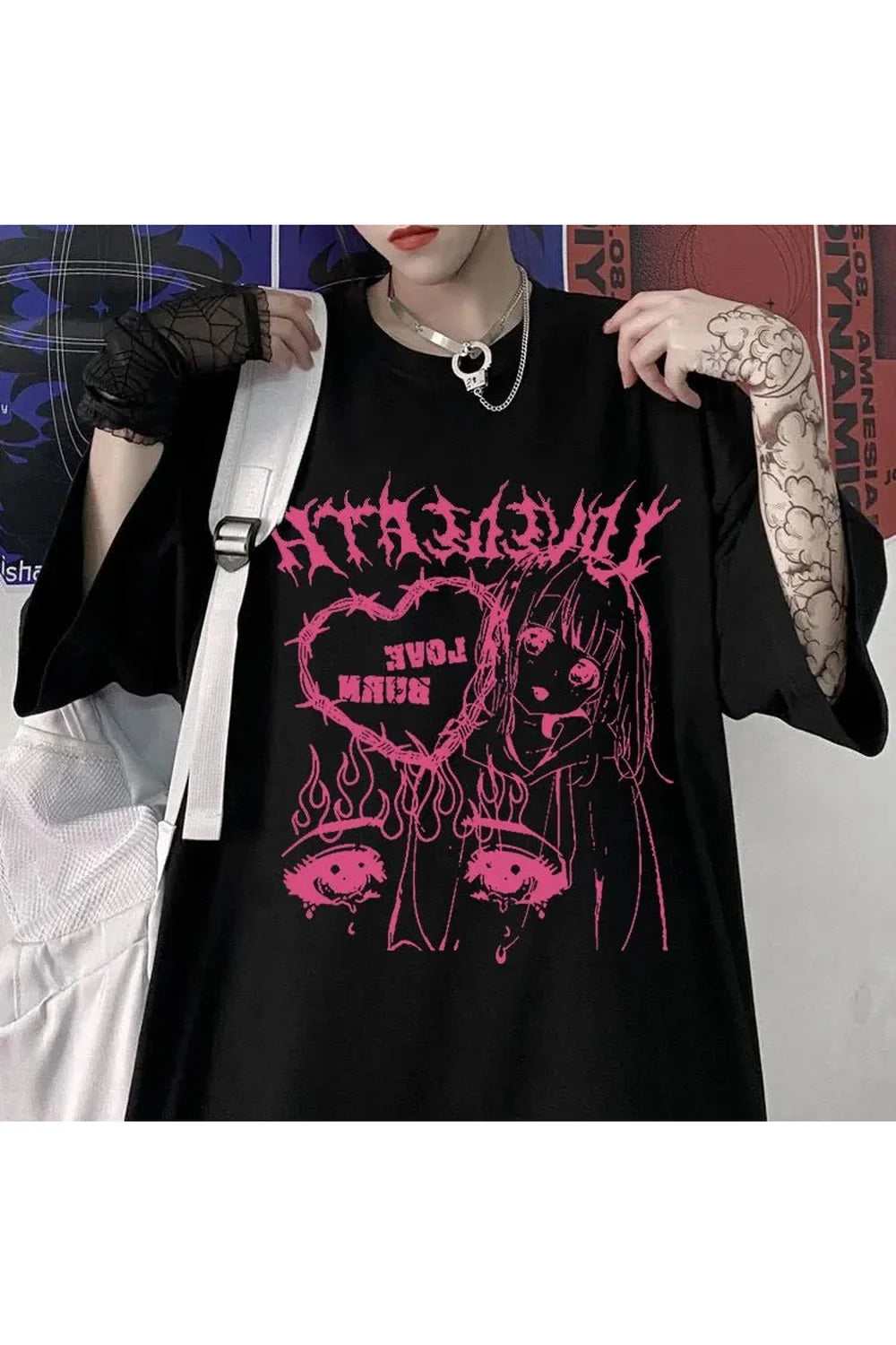 Oversized Anime Graphic T-shirt