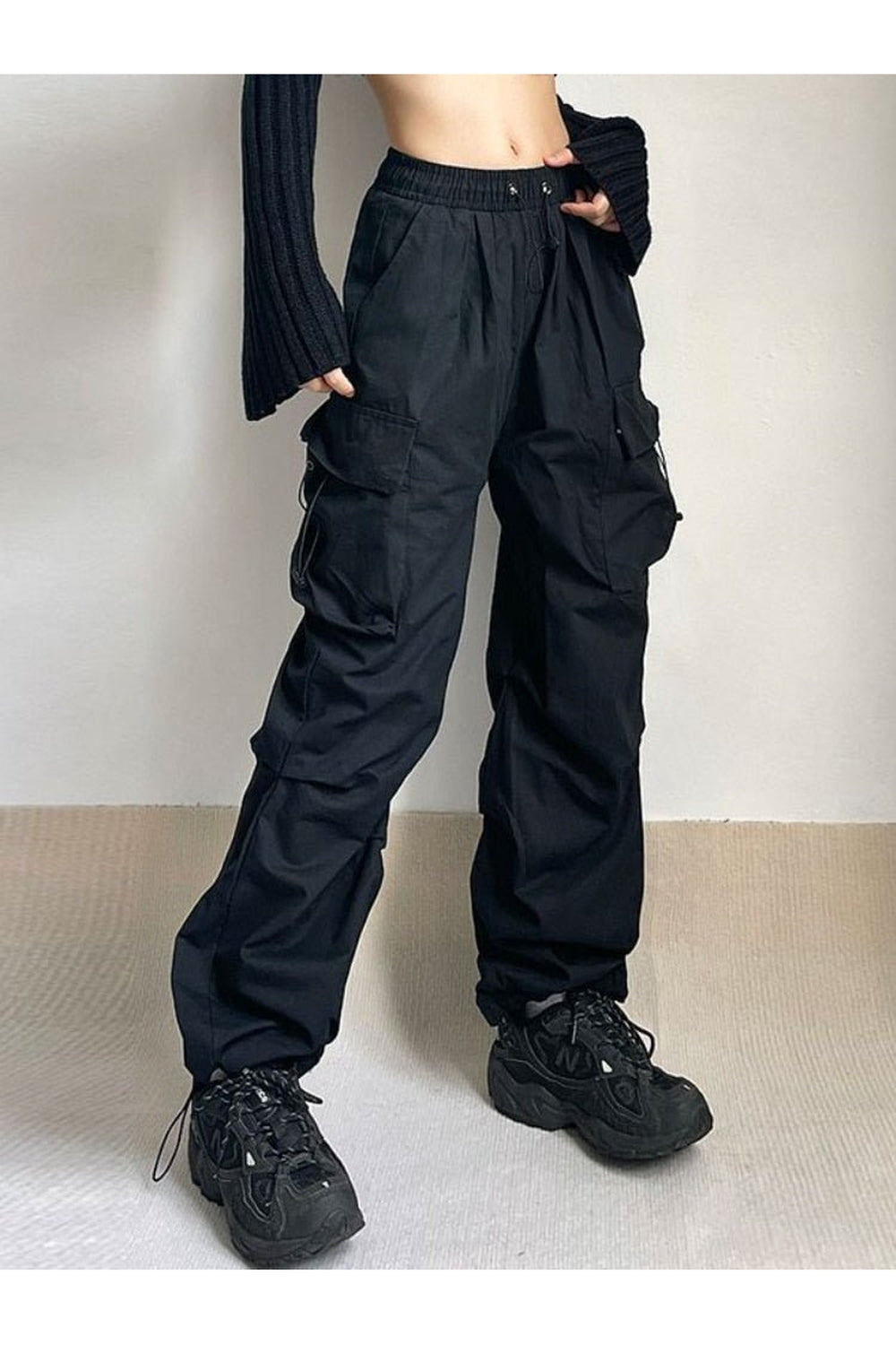 Pantalon cargo parachute surdimensionné