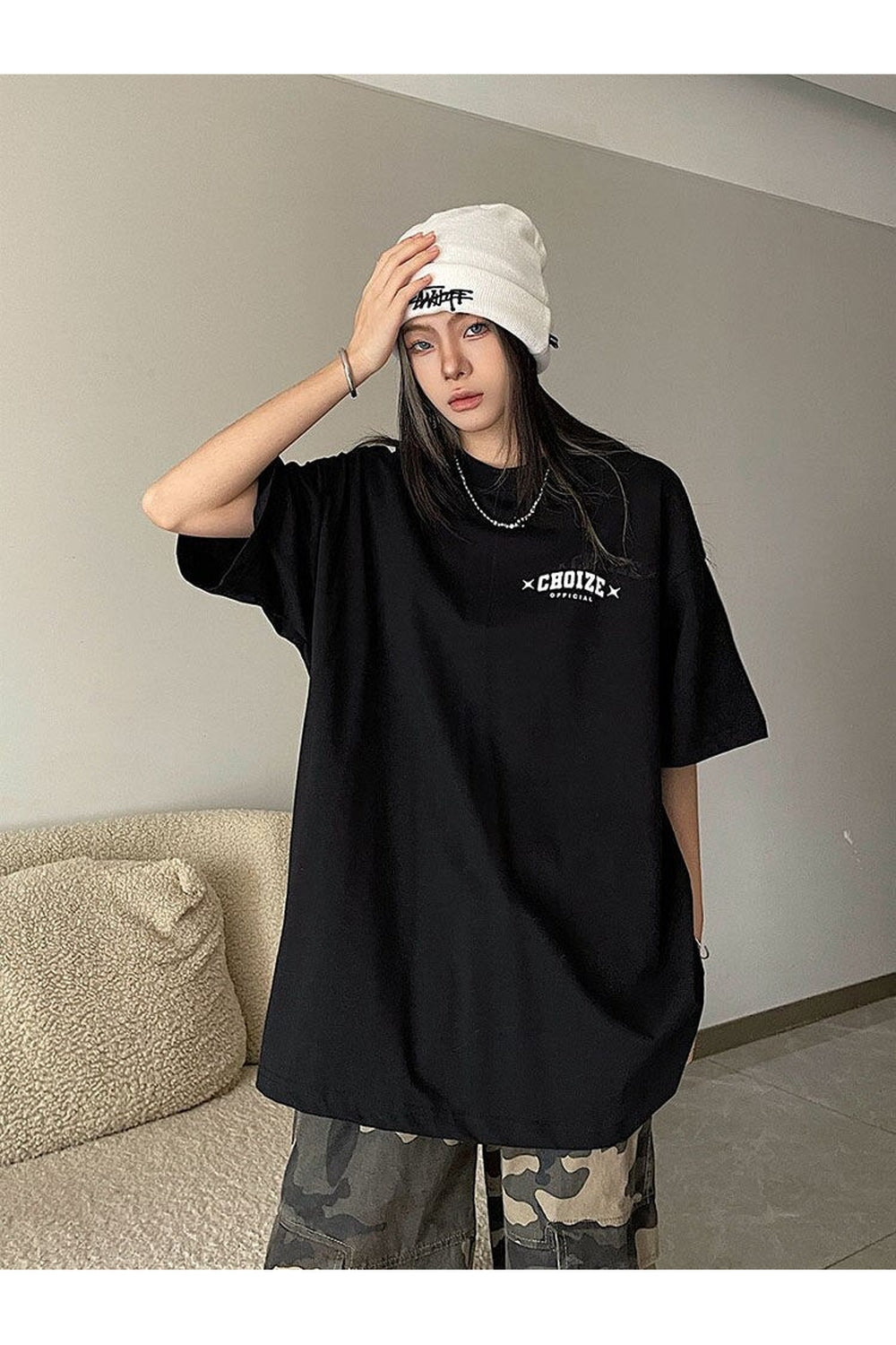 Oversized Graphic Cotton T-shirt