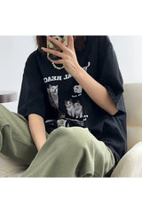 Oversized Kawaii Cat T-Shirt