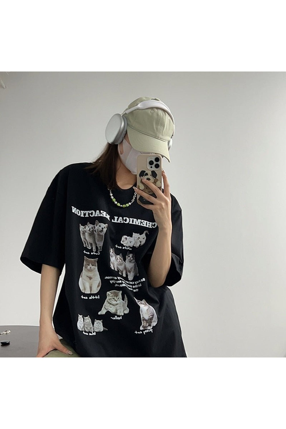 Oversized Kawaii Cat T-Shirt