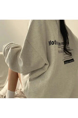 Fall Acubi Oversized Letter Print Hoodie