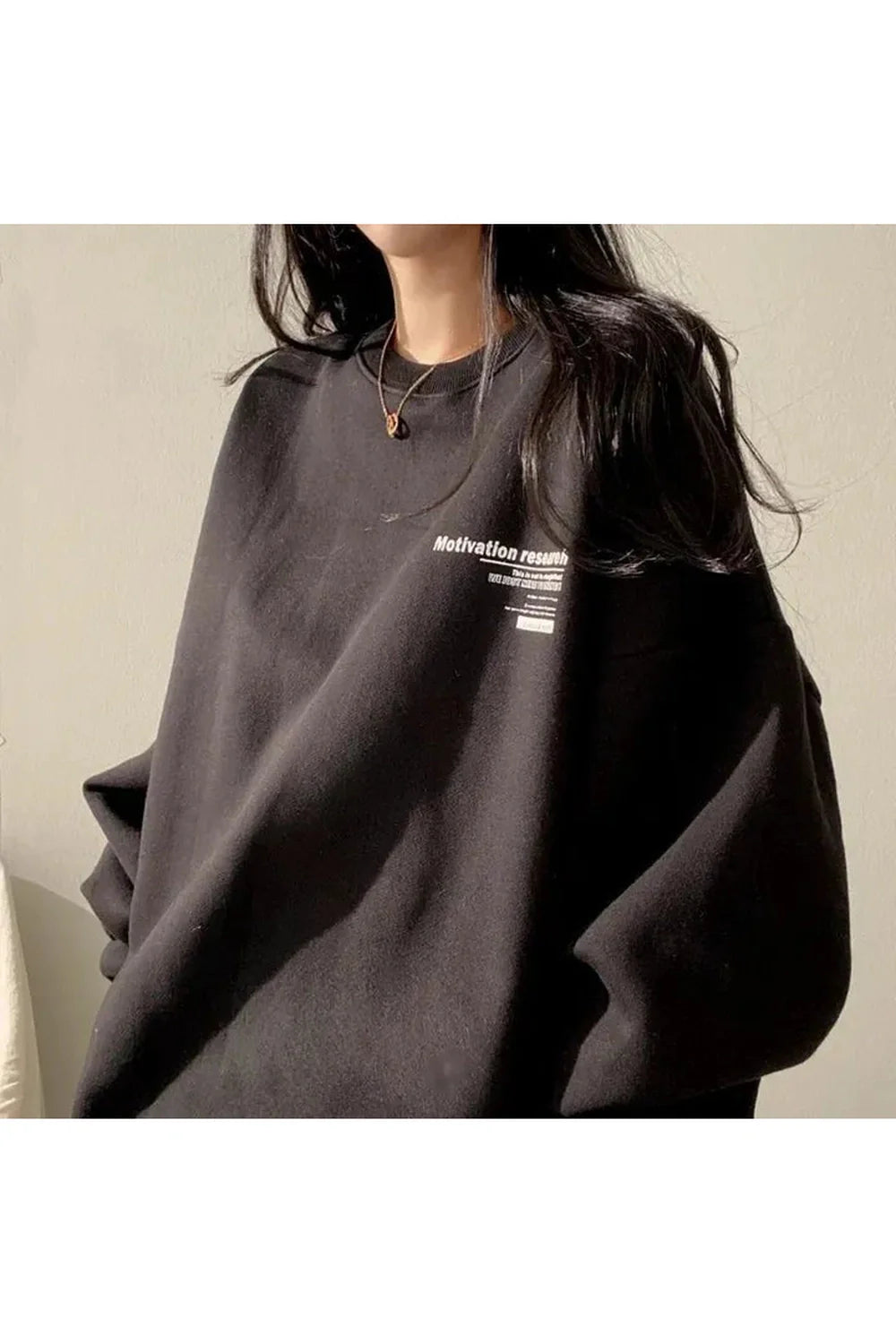 Fall Acubi Oversized Letter Print Hoodie