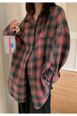 Oversized Plaid Flannel Shirt