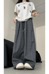 Oversized Plaid Slouchy Pants