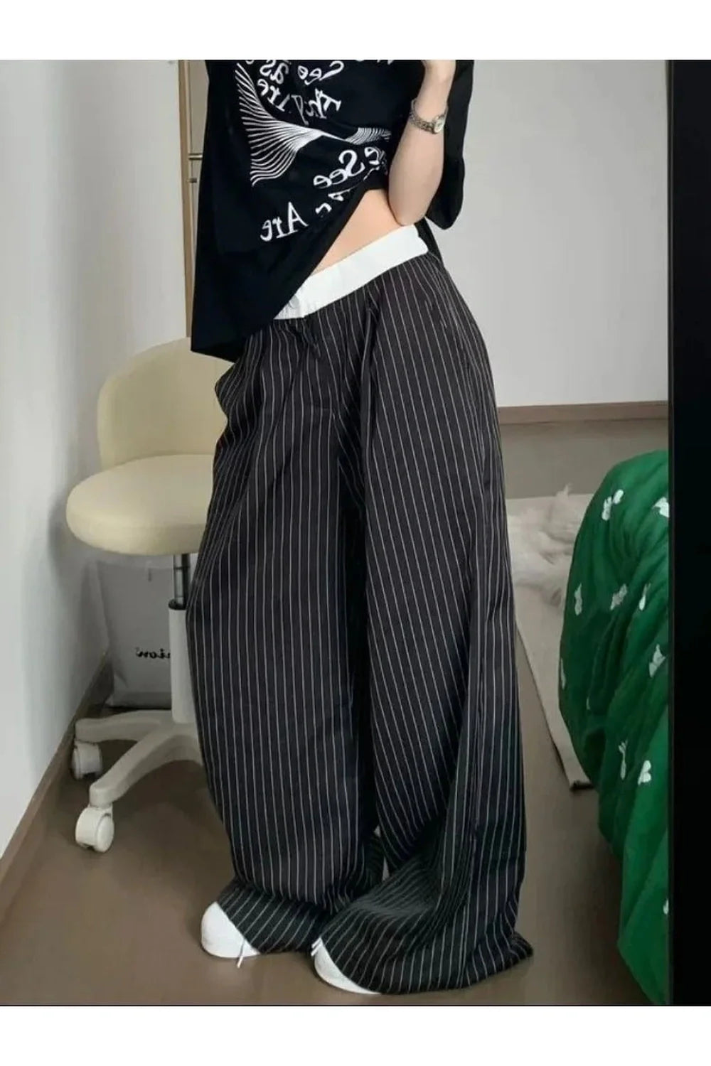 Oversized Striped Palazzo Pants