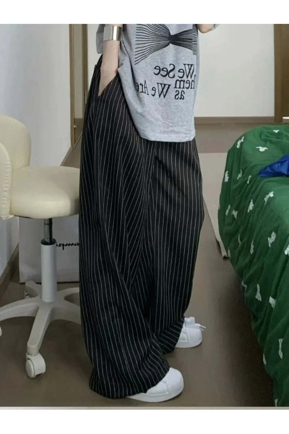 Oversized Striped Palazzo Pants