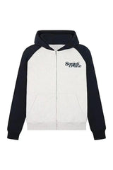 Fall Oversized Two-Tone Zip-Up Hoodie