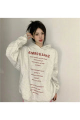 Fall Oversized Typography Statement Hoodie