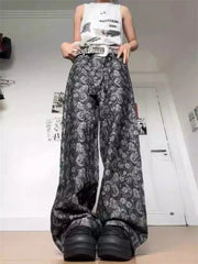 Paisley Shadow Wide-Leg Pants