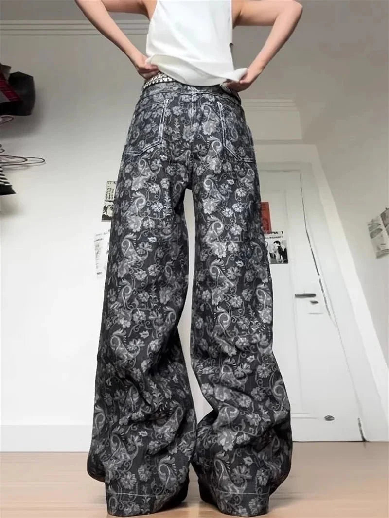 Paisley Shadow Wide-Leg Pants