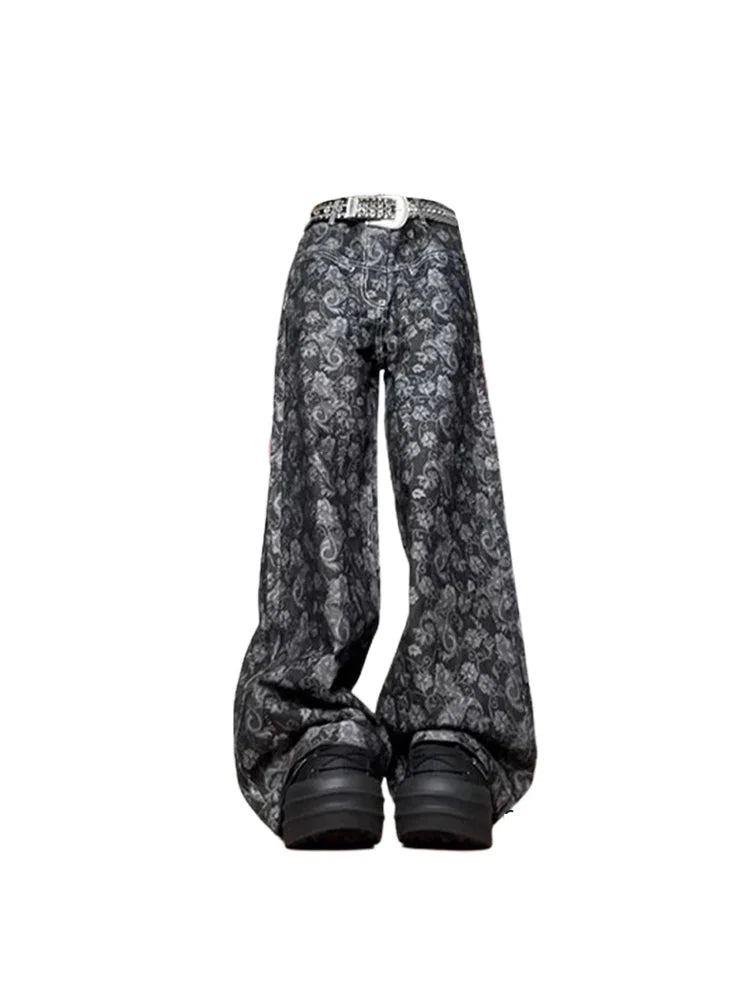 Paisley Shadow Wide-Leg Pants