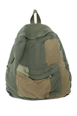 Panelled Canvas Backpack