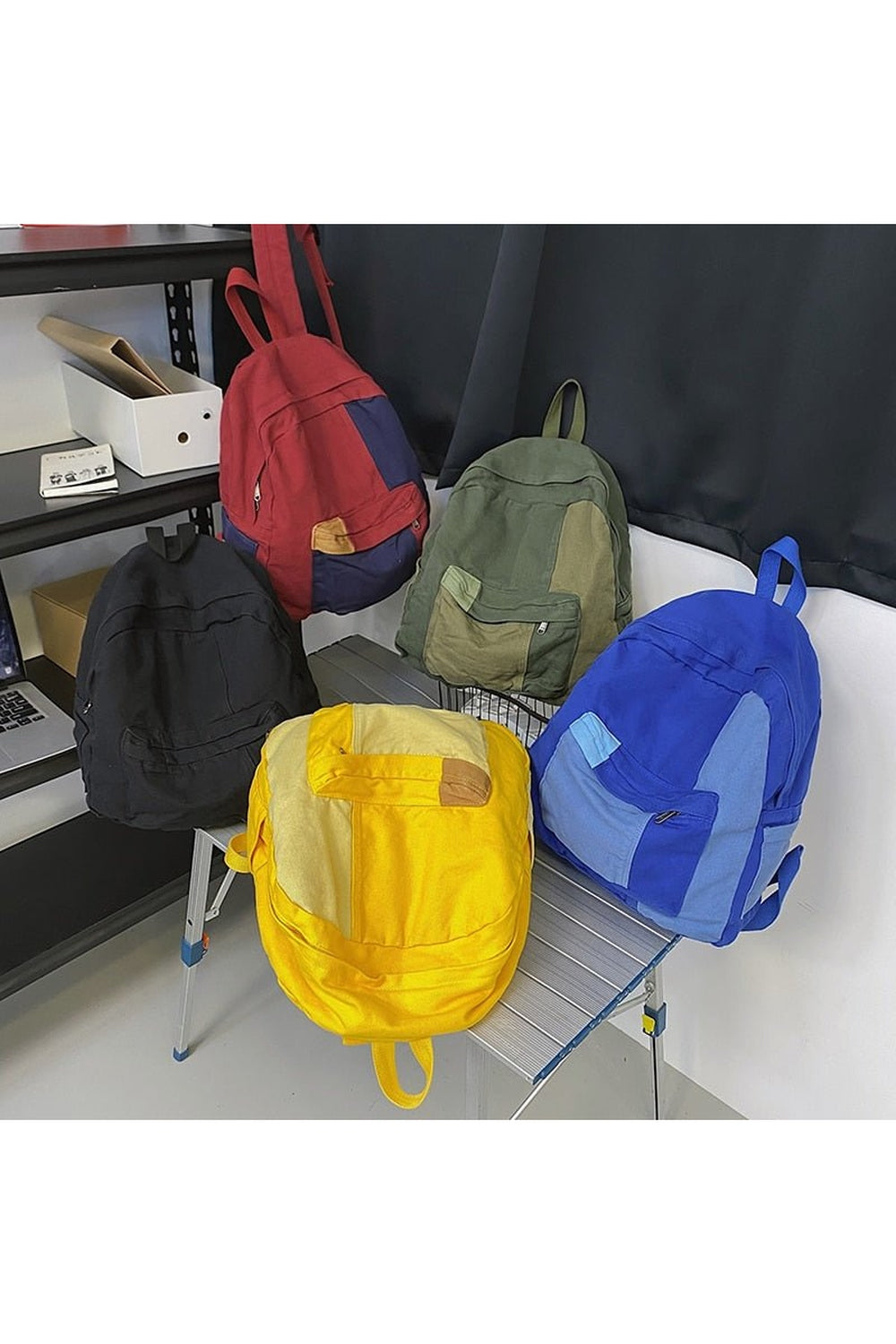 Panelled Canvas Backpack