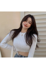 Fall Pastel Colors Knit Sweater