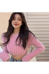 Fall Pastel Colors Knit Sweater