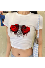 Pastell Goth Herz Crop Top