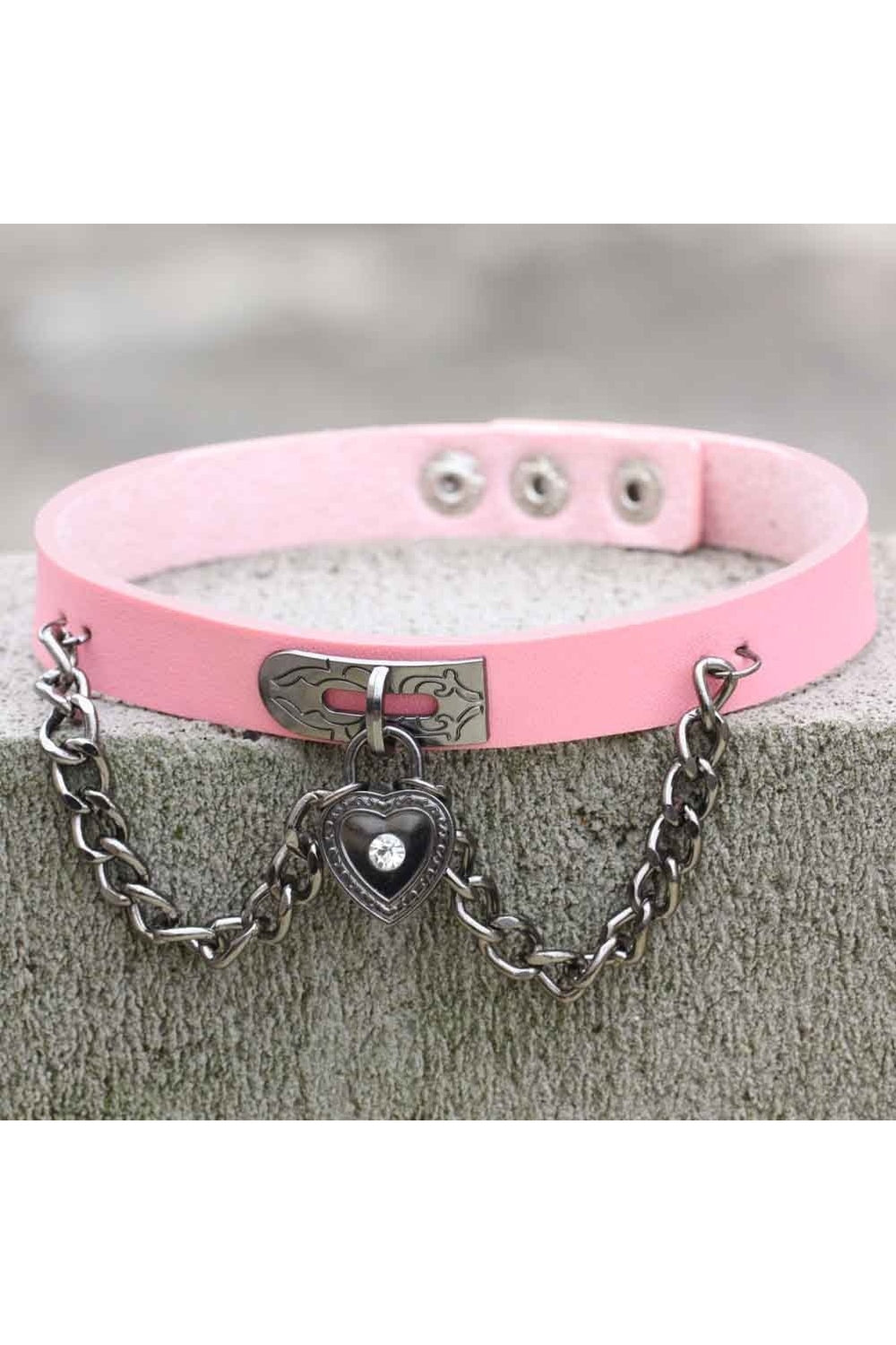 Pastel Goth PU Leather Choker