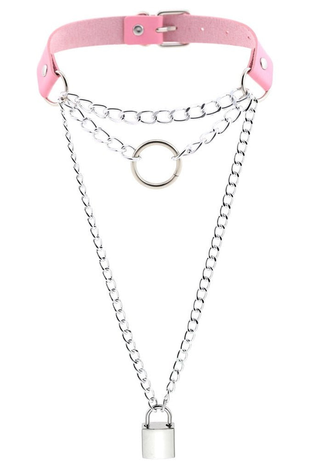 Pastel Goth PU Leather Choker