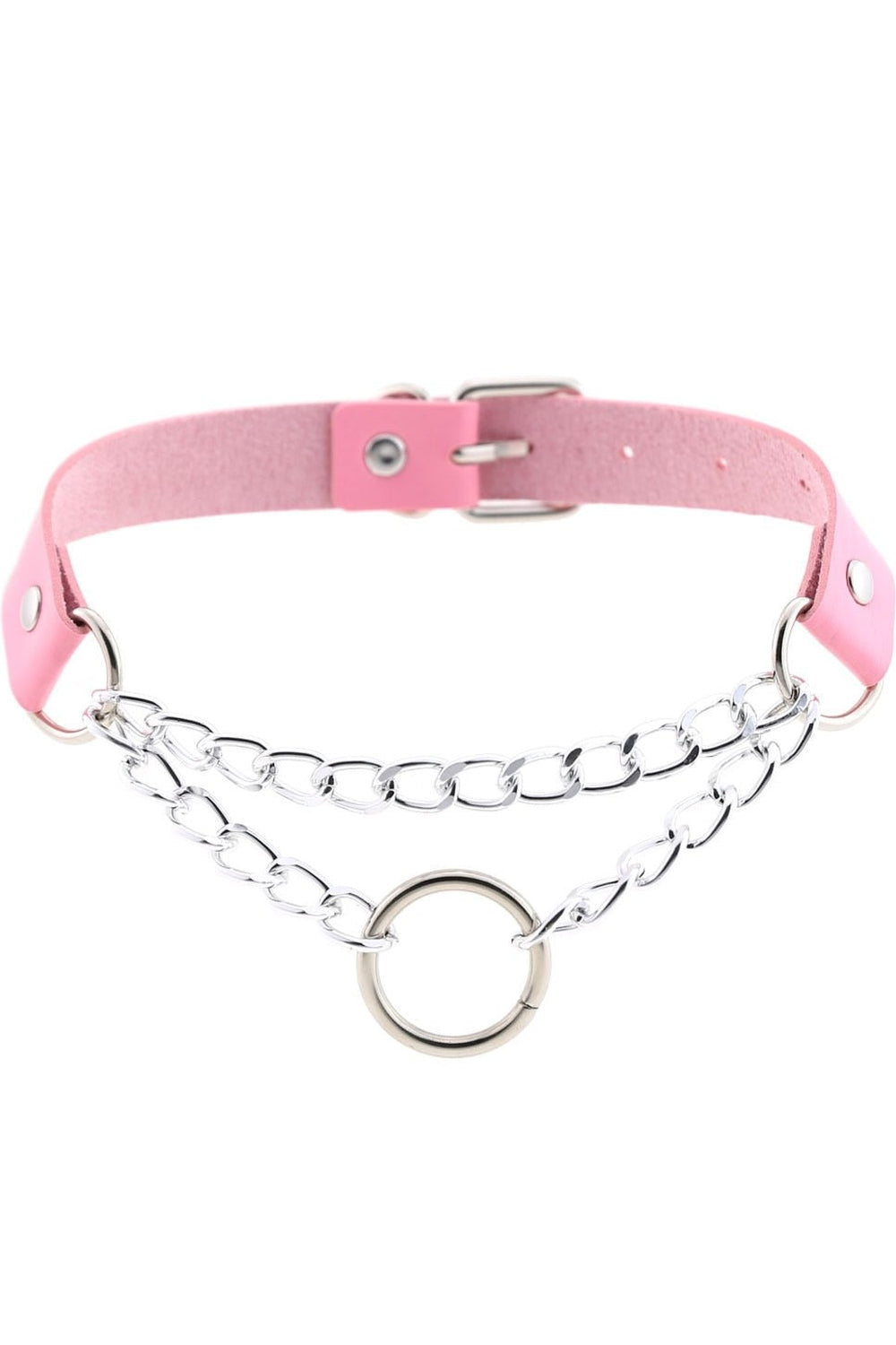 Pastel Goth PU Leather Choker