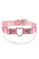 Pastel Goth PU Leather Choker