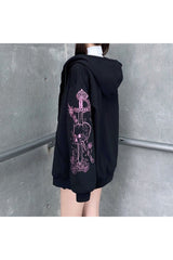 Fall Pastel Goth Zip Up Hoodie