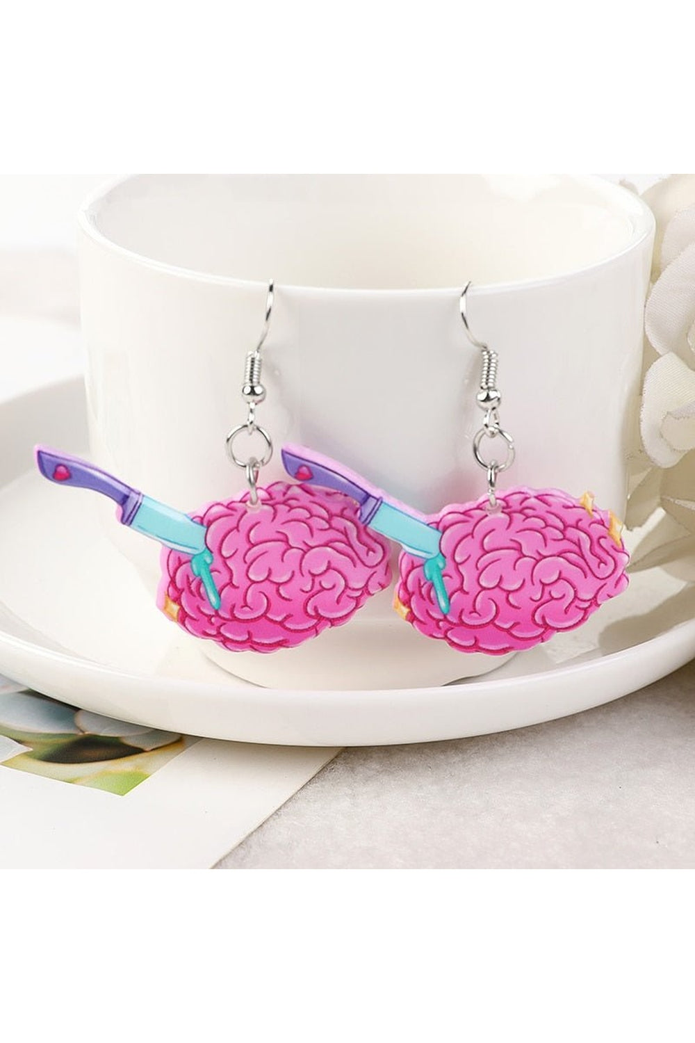 Pastel Gothic Lips Earrings