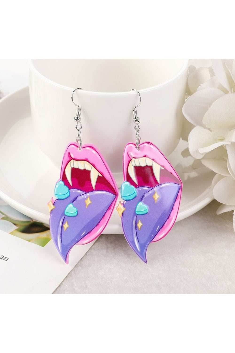 Pastel Gothic Lips Earrings