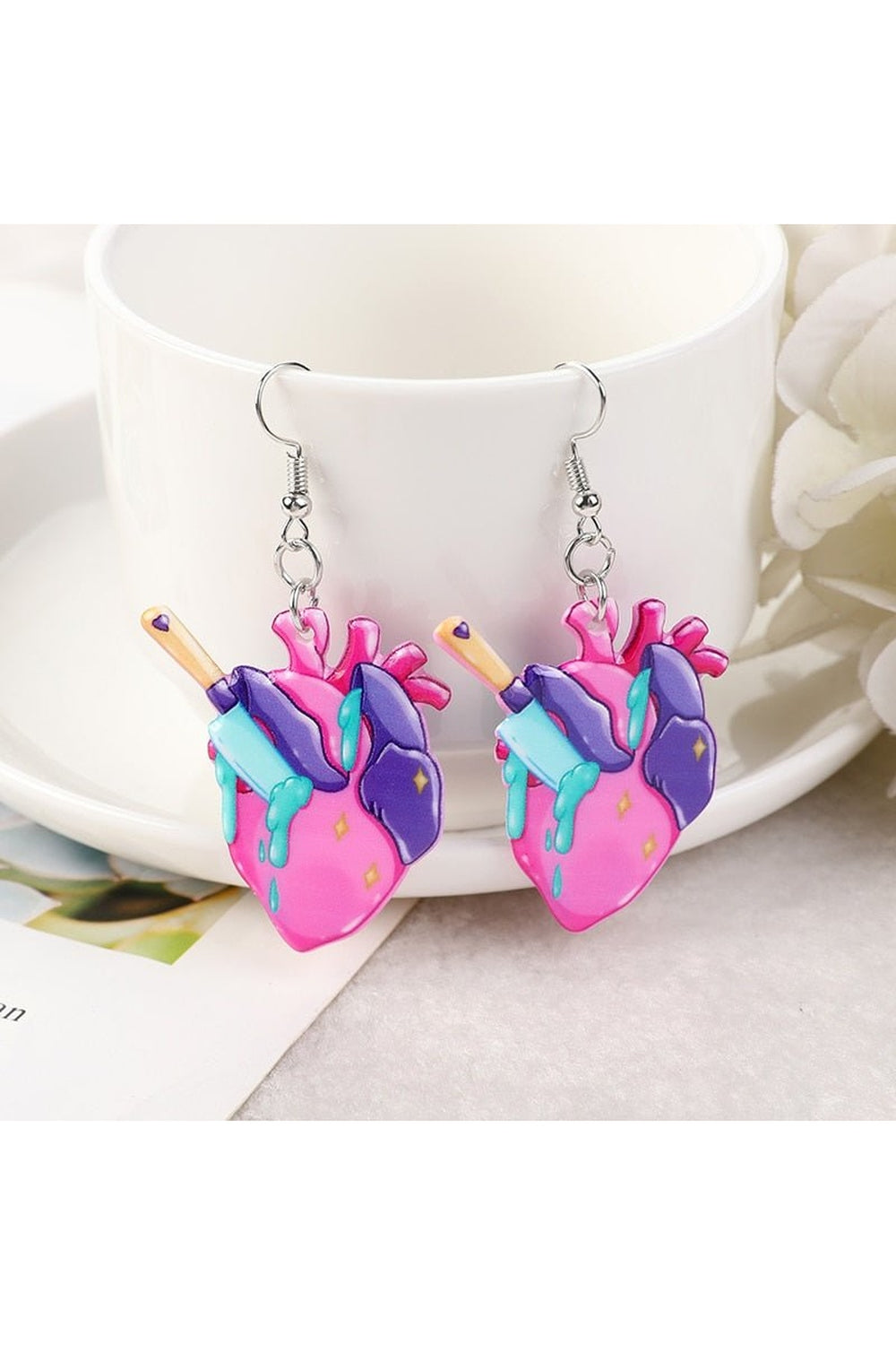 Pastel Gothic Lips Earrings