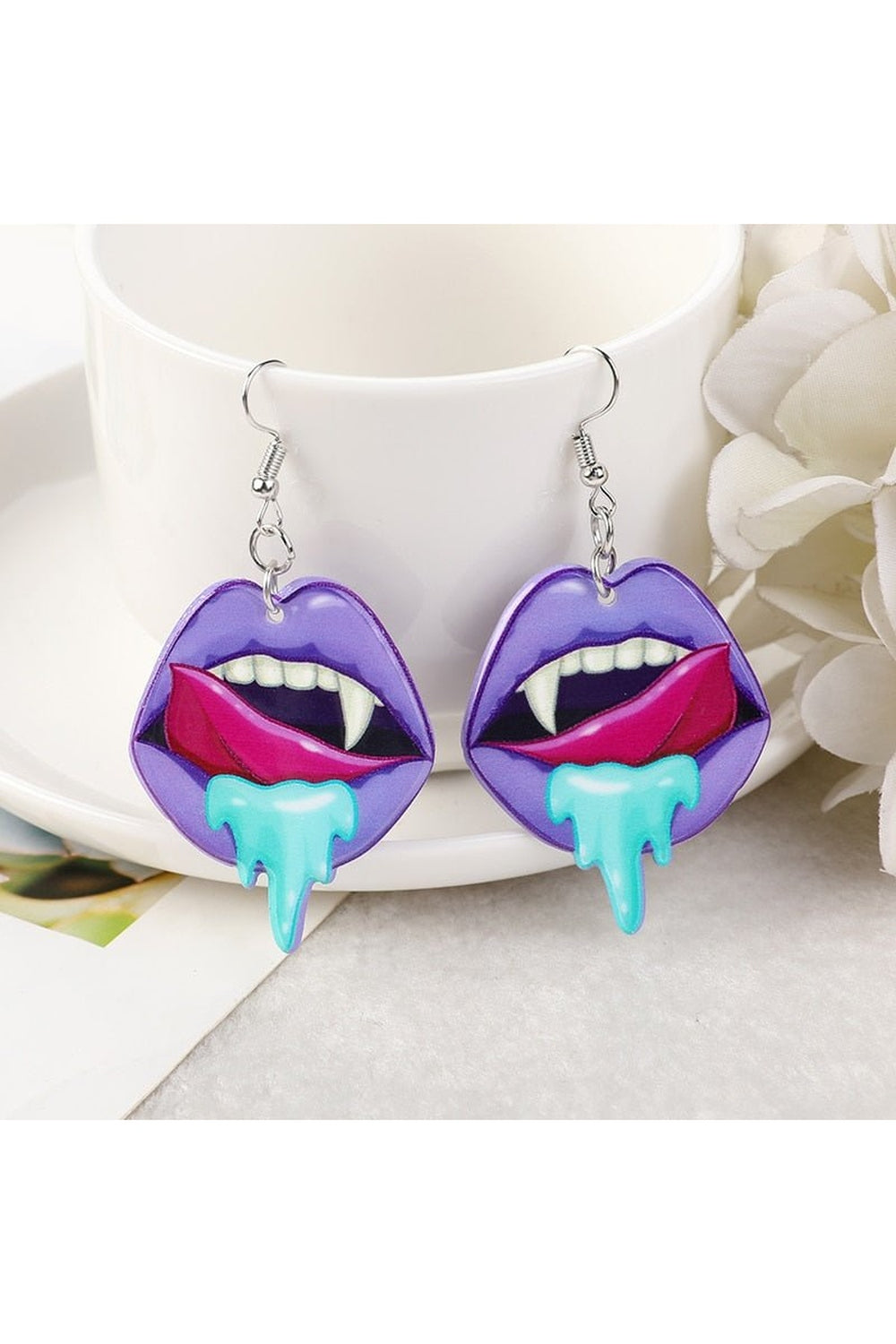 Pastel Gothic Lips Earrings