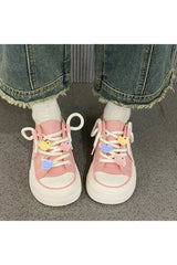 Pastel Heart Charm Sneakers