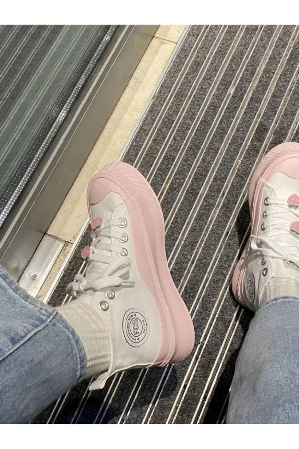 Pastel Peach Sneakers