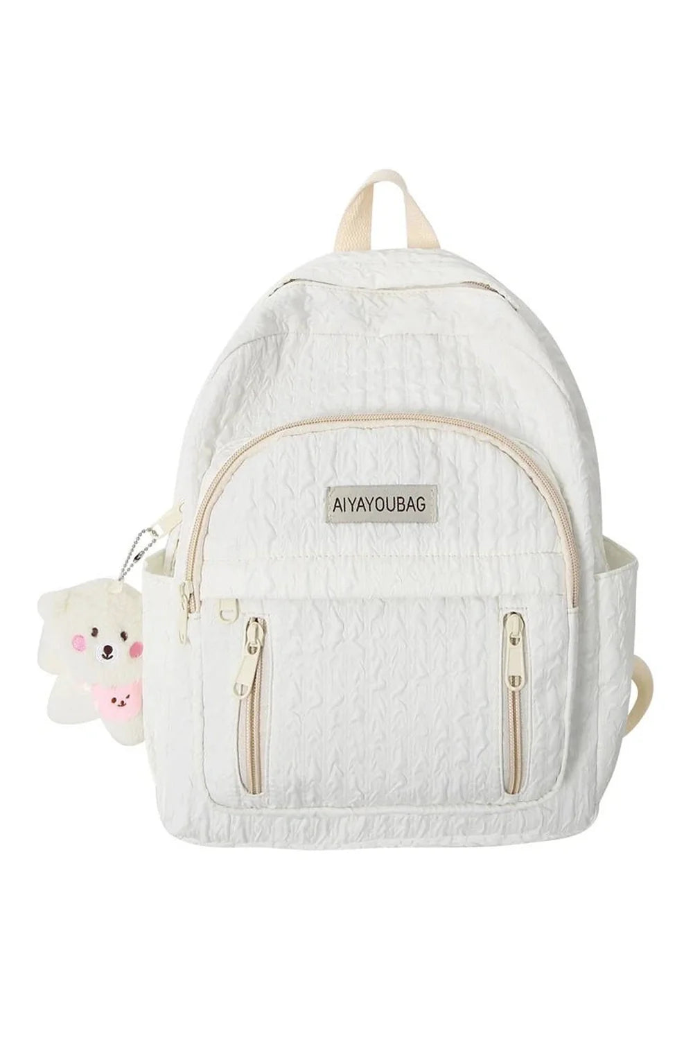 Pastel Pink Teddy Backpack