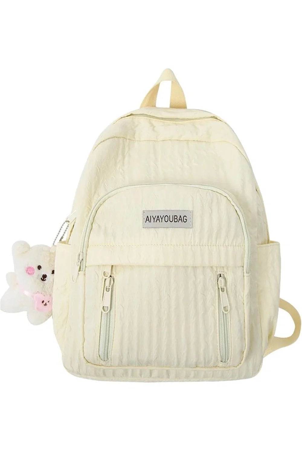 Pastel Pink Teddy Backpack