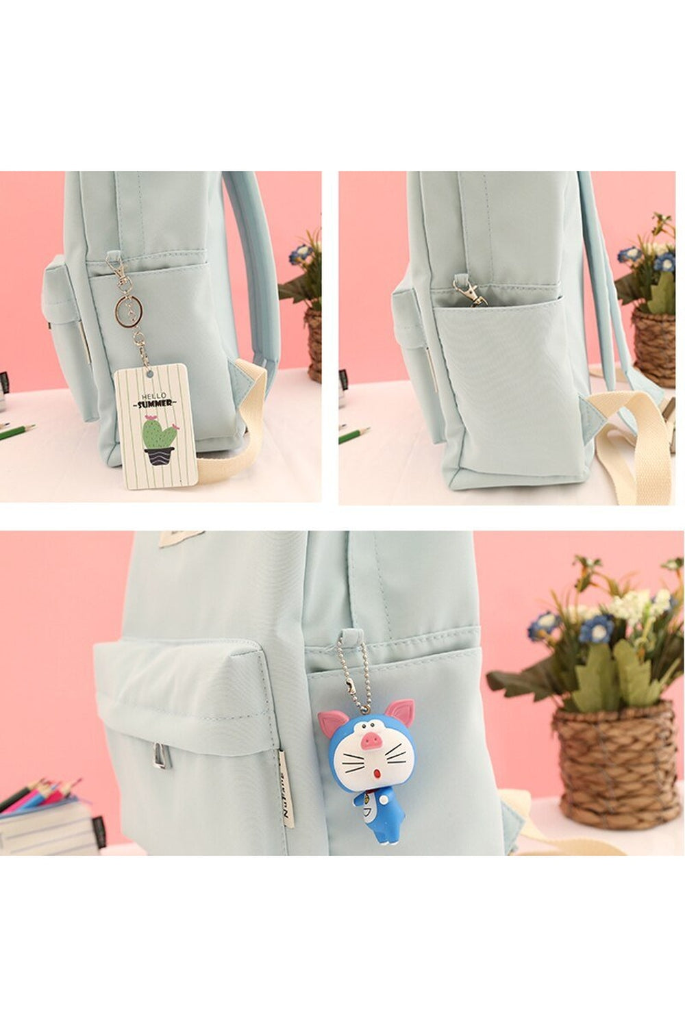 Pastel Simple Design Oxford Backpack