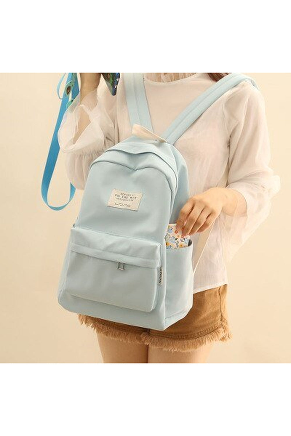 Pastel Simple Design Oxford Backpack