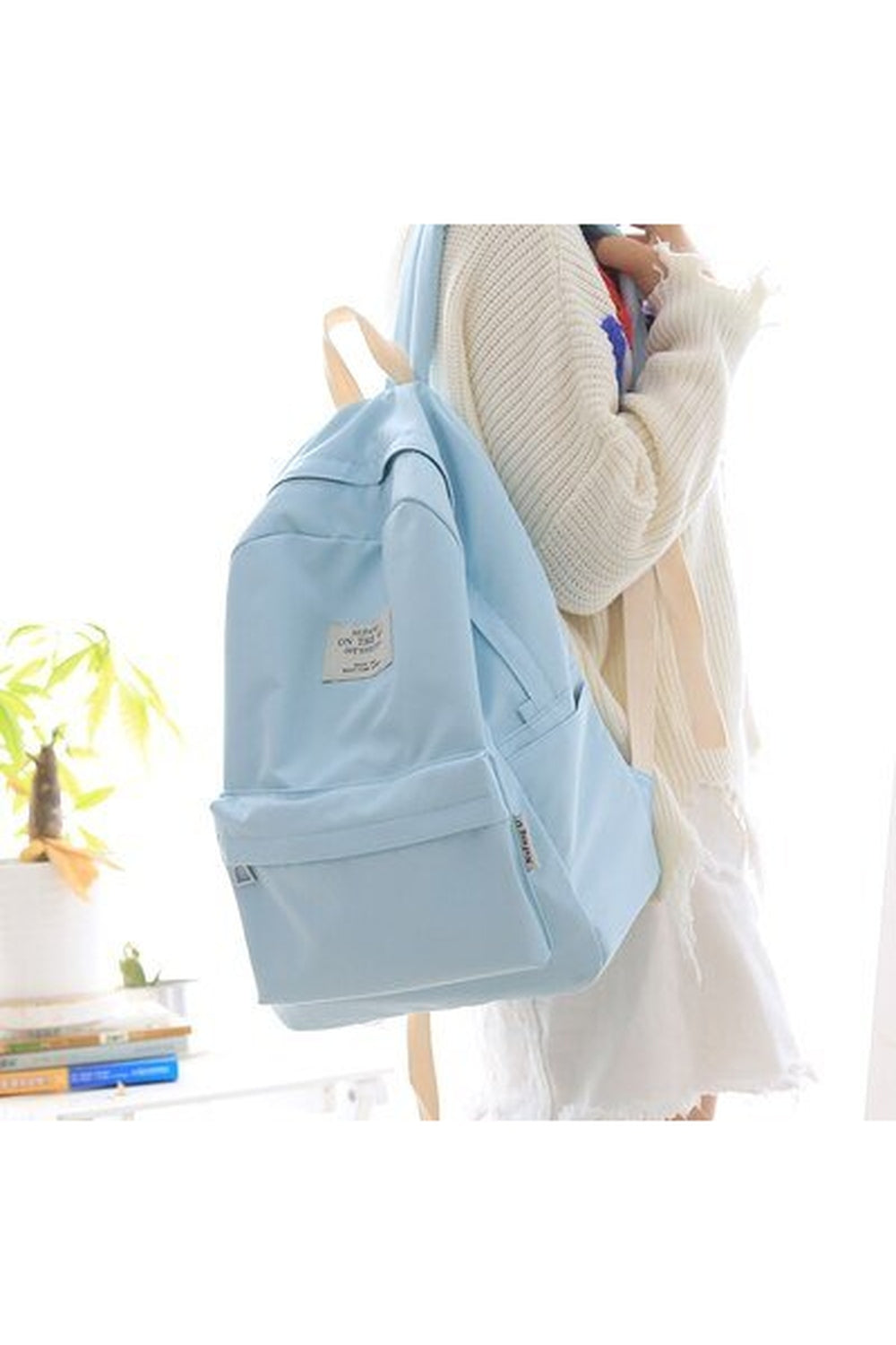 Pastel Simple Design Oxford Backpack