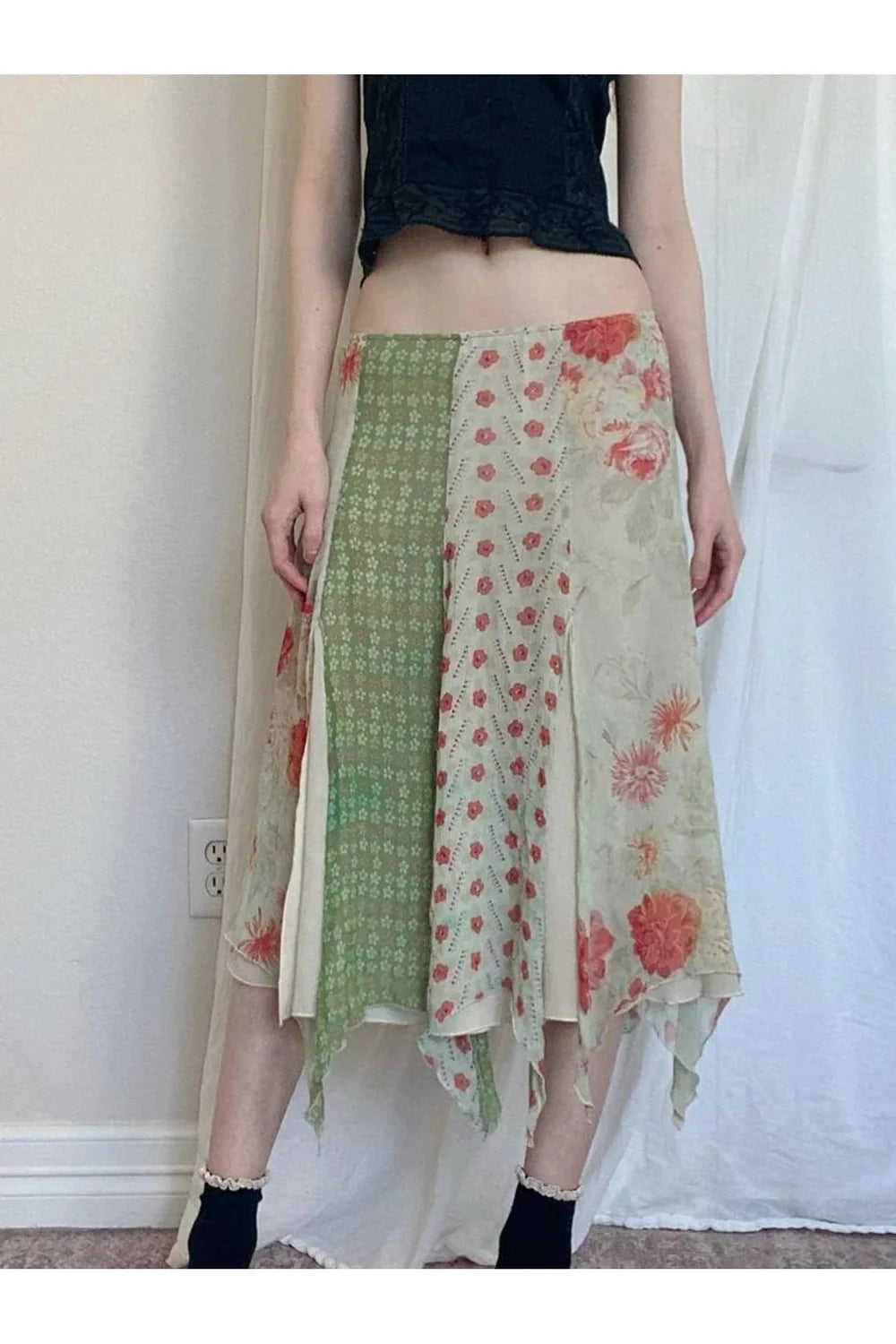 Patchwork Dream High-Low Skirt