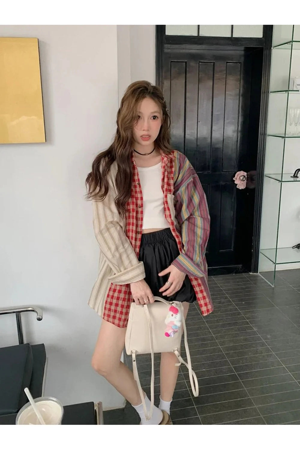 Chemise oversize Patchwork Harmony