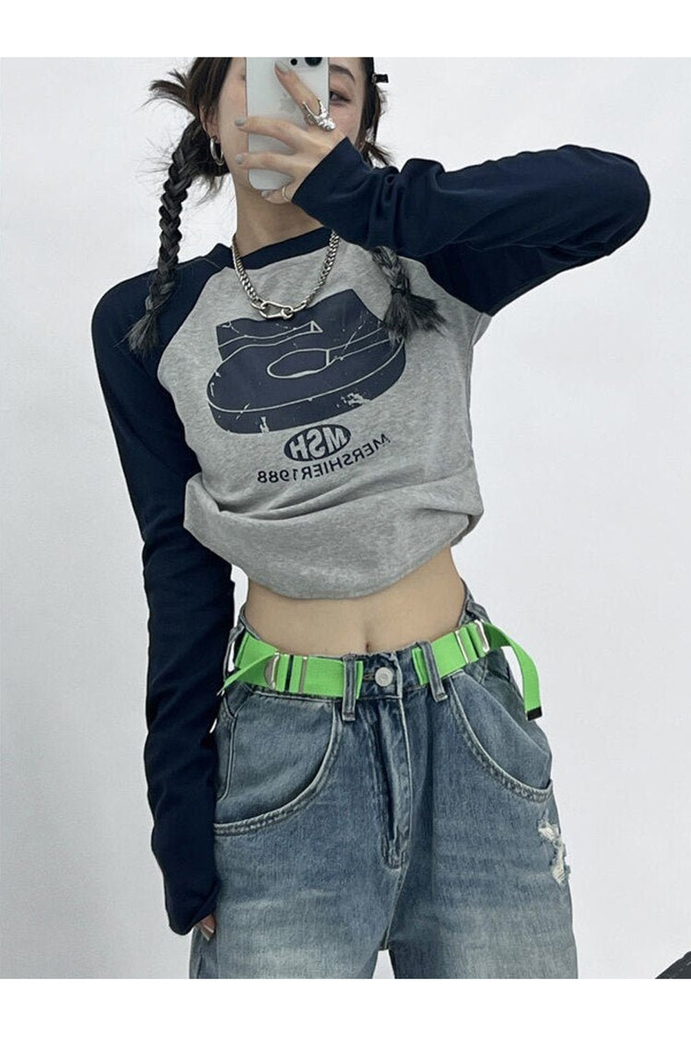 Patchwork Y2k Retro Crop Top