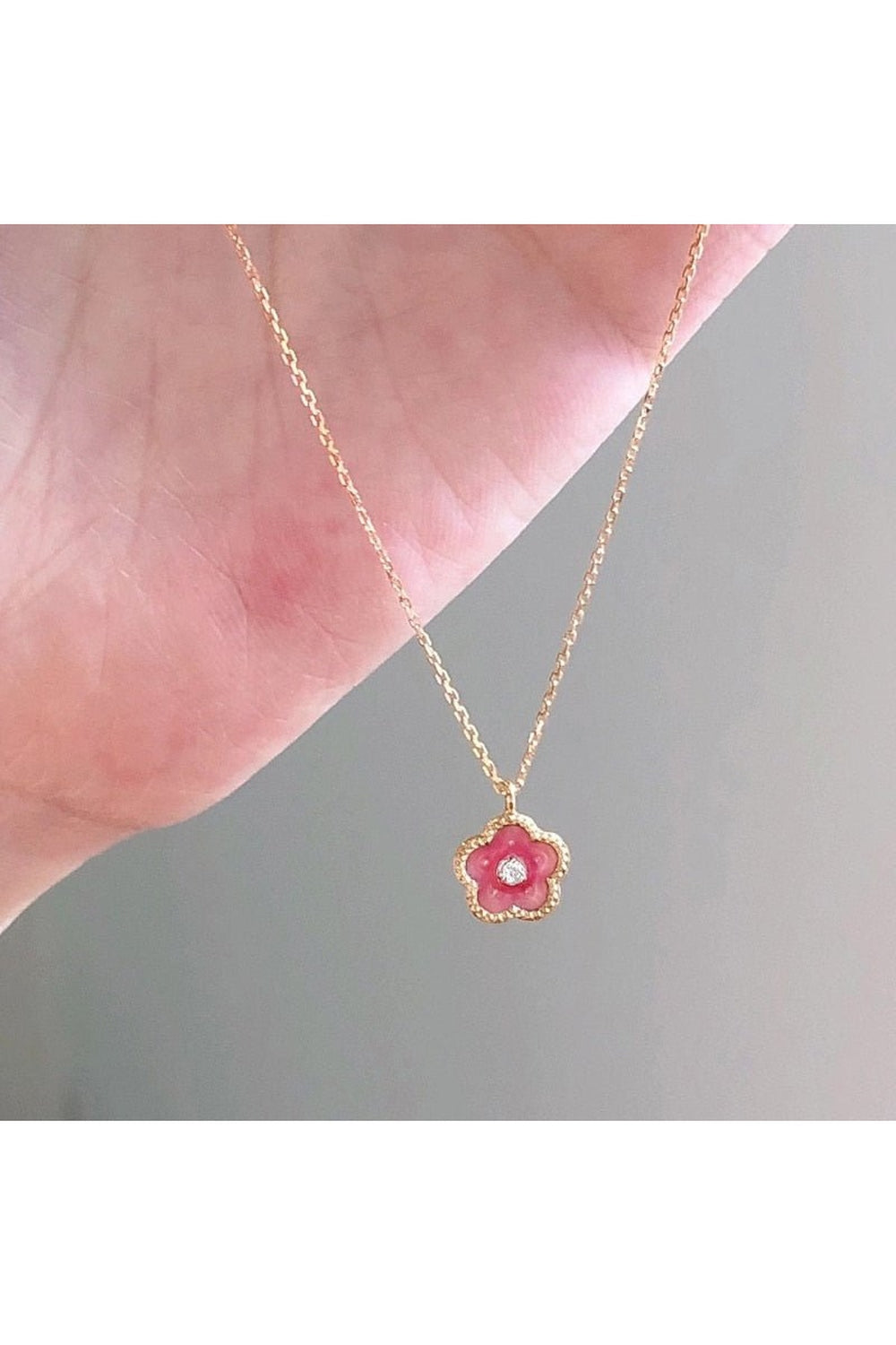 Peach Blossom Pendant Necklace