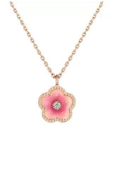 Peach Blossom Pendant Necklace