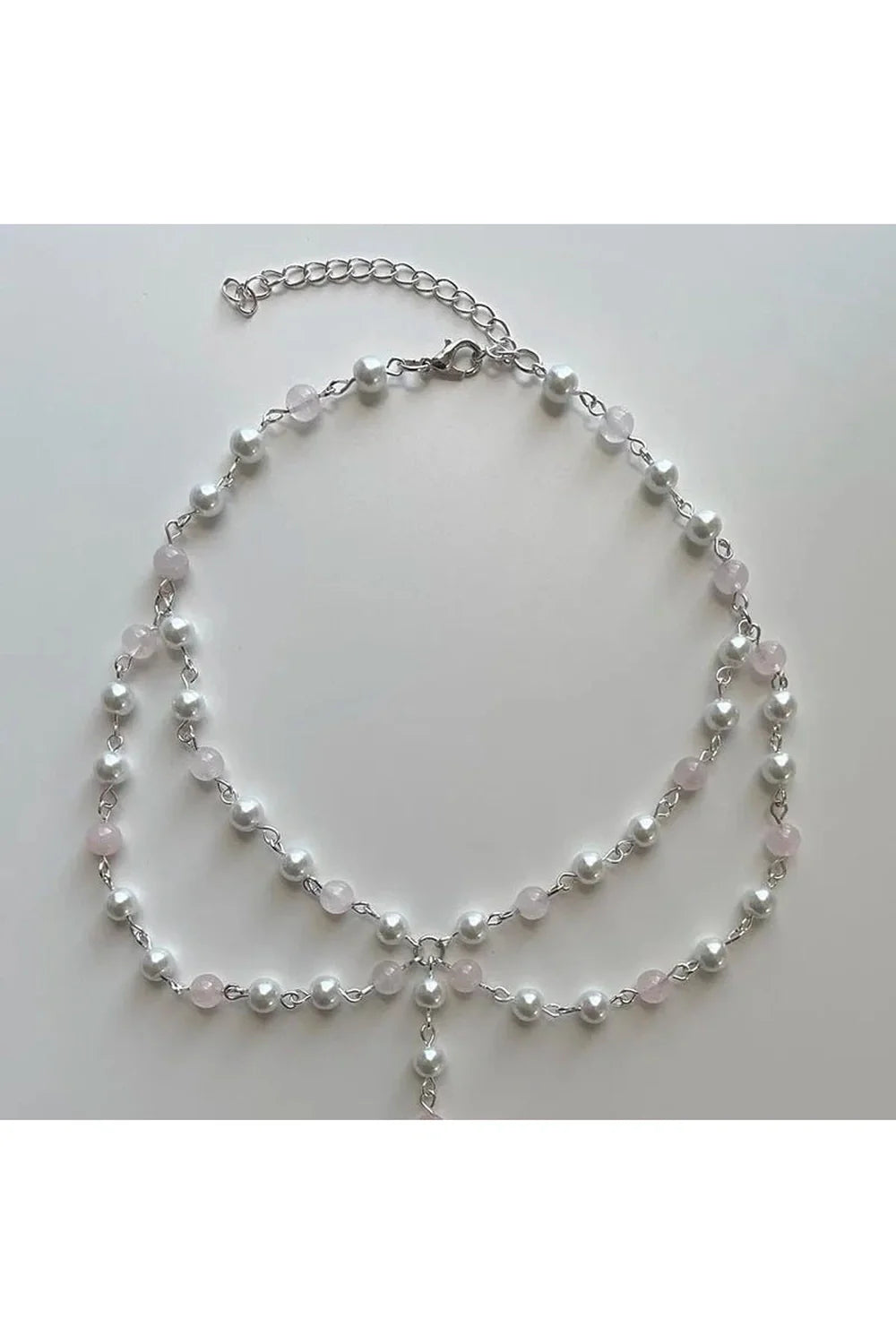 Collier de perles de quartz rose