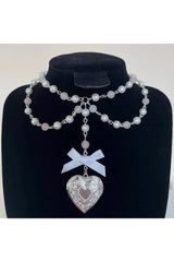 Collier de perles de quartz rose