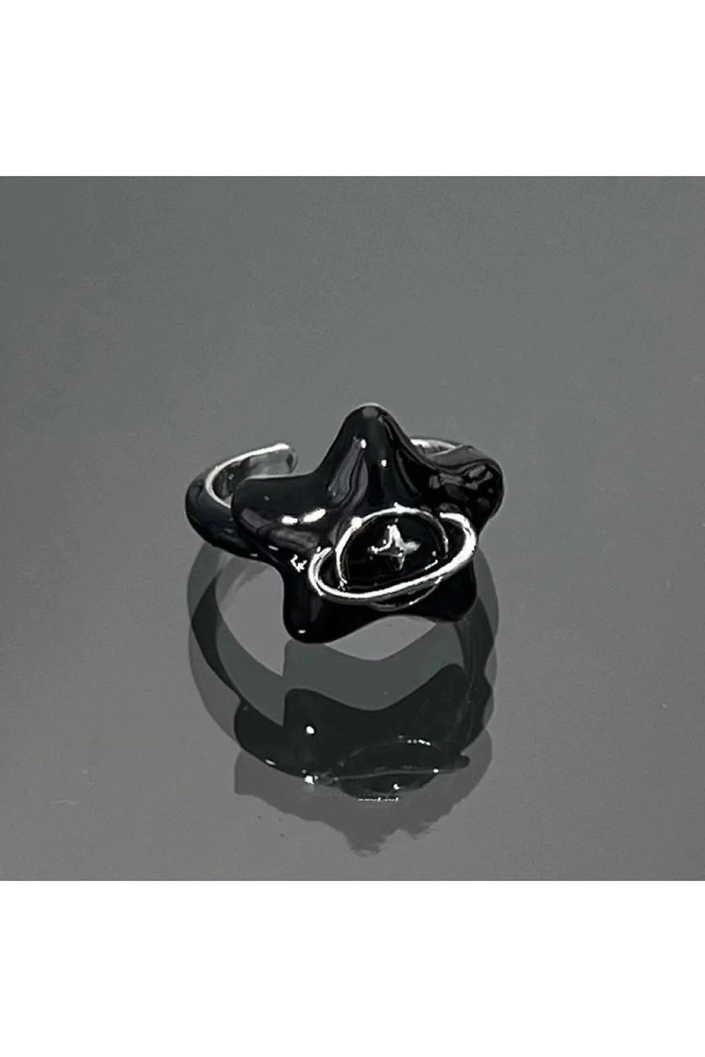 Pentagram Geometric  Open Ring