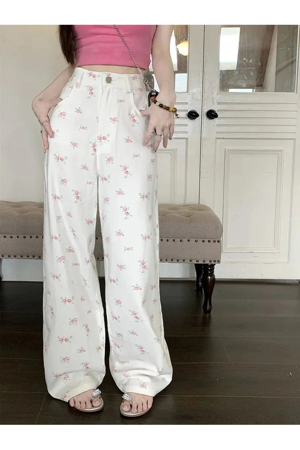 Petal Waltz Hose mit weitem Bein