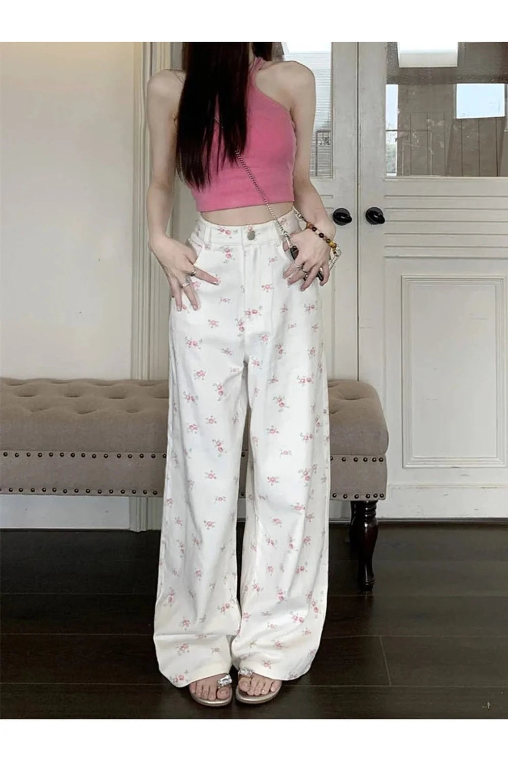 Petal Waltz Hose mit weitem Bein
