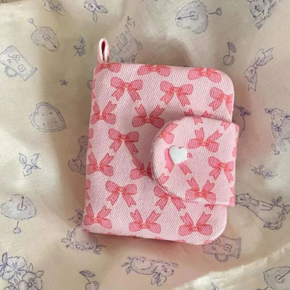 Pink Bow Print Coin Purse