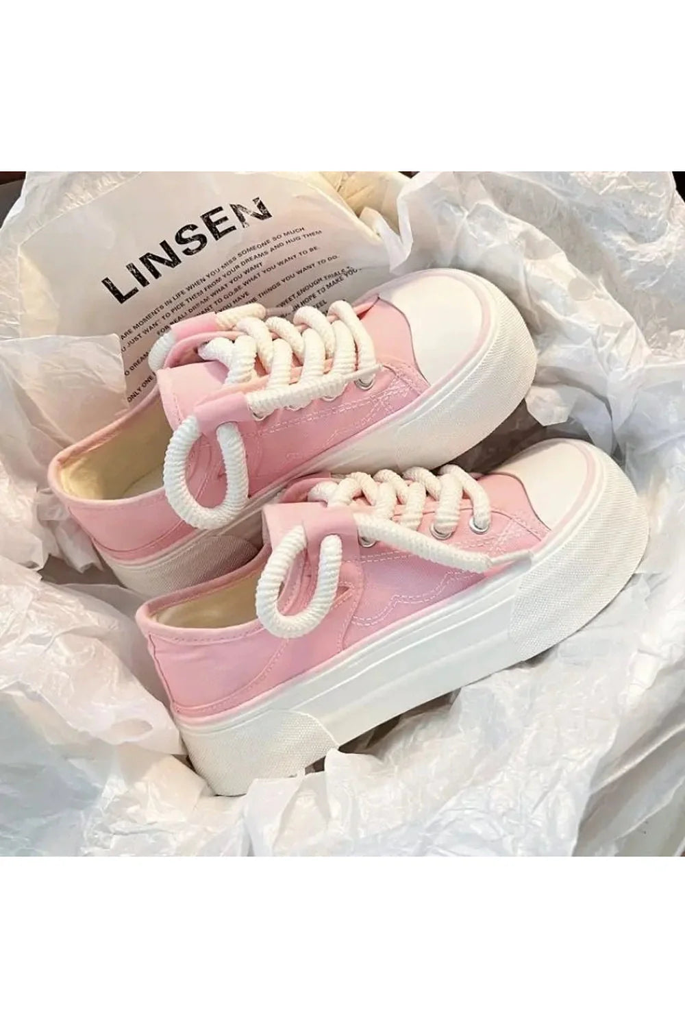 Pink Lace Up Footwear