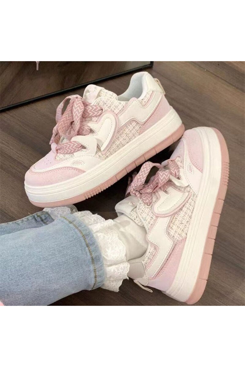 Pink Platform Casual Shoes